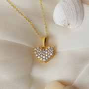 Silver Heart Necklace & 18K Gold Plated